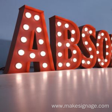 Giant Lighted Alphabet Displays